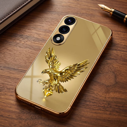 Oneplus Nord 5 5G Golden Eagle Gold Electroplated Glass Phone Back Case