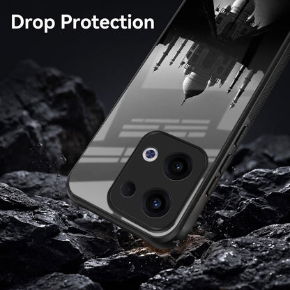 Oppo Reno 13 5G Premium Acrylic Shockproof Glass Back Case (Taj Mahal)