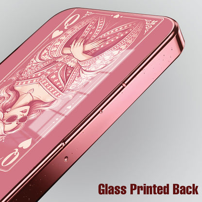 Redmi Note 15 Pro+ 5G Luxury Royal Queen Pink Electroplated Glass Phone Back Case