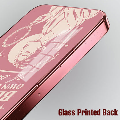 Vivo T5x 5G Luxury Aesthetic Girl Pink Electroplated Glass Phone Back Case