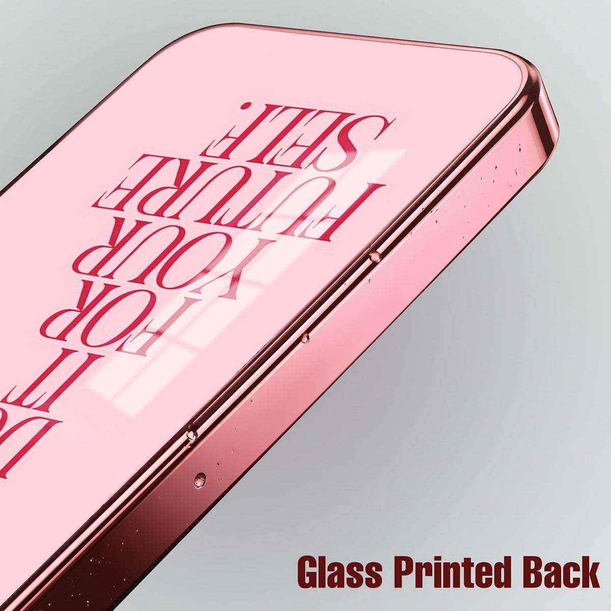 Redmi Note 15 Pro+ 5G Future Self Pink Electroplated Glass Phone Back Case