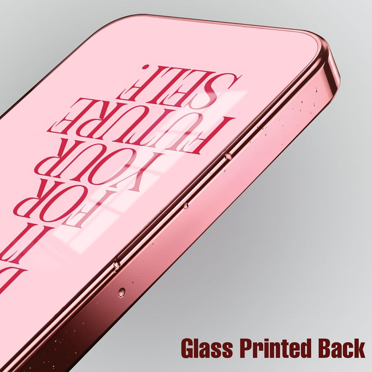 Vivo T5x 5G Future Self Pink Electroplated Glass Phone Back Case