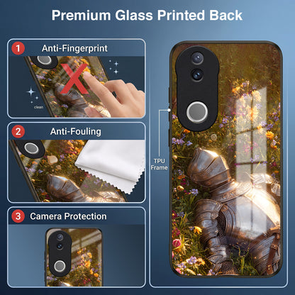 Vivo V50 5G Armored Knight Acrylic Glass Back Case
