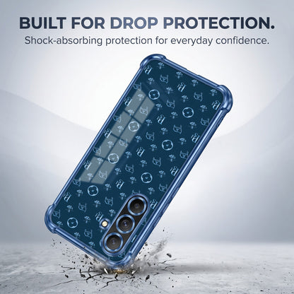 Samsung Galaxy A56 5G Luxury Monogram Blue Airbags Printed Back Case