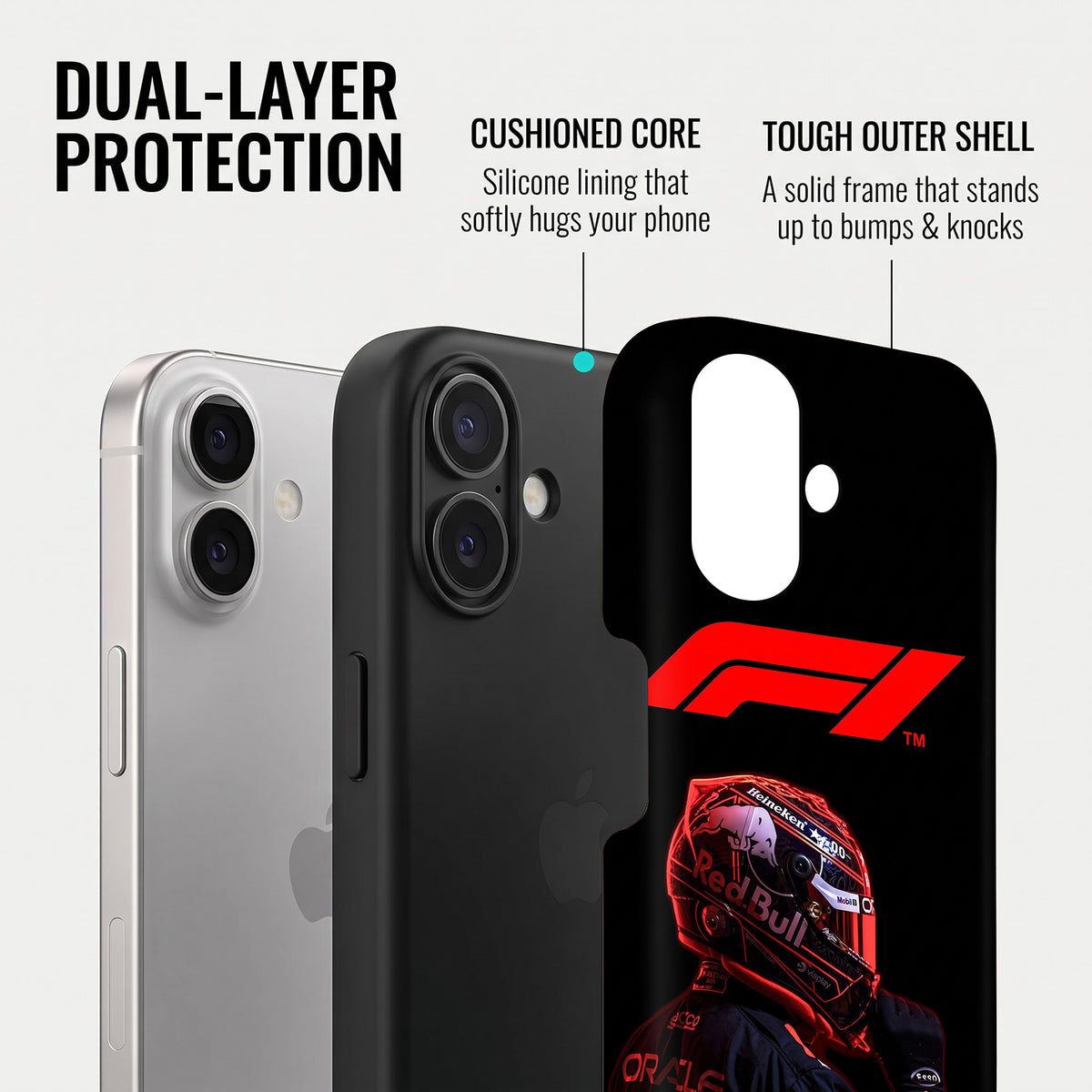 iPhone 16 5G F1 Racing Car Driver Protective Case