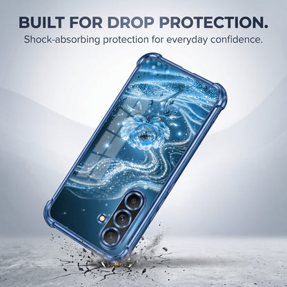 Samsung Galaxy A36 5G Blue Rose Airbags Printed Back Case
