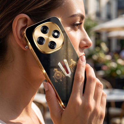 OPPO F31 Pro 5G Royal Heritage Edition Gold Electroplated Glass Phone Back Case