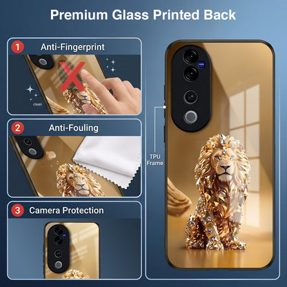 Vivo V40 Pro 5G Luxury Lion Acrylic Glass Back Case