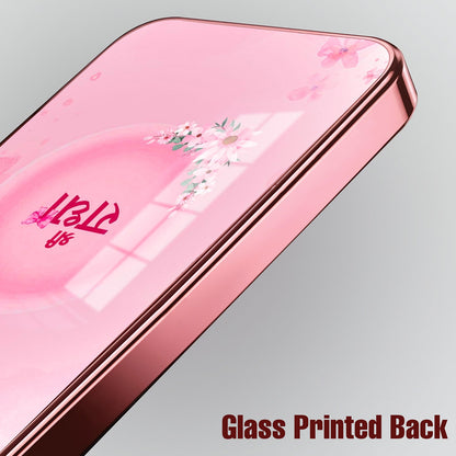 Vivo V70 5G Luxury Shree Radha Pink Electroplated Glass Phone Back Case