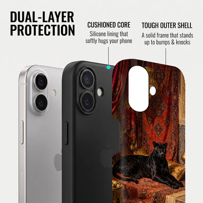 iPhone 16 5G Royal Black Panther Protective Case