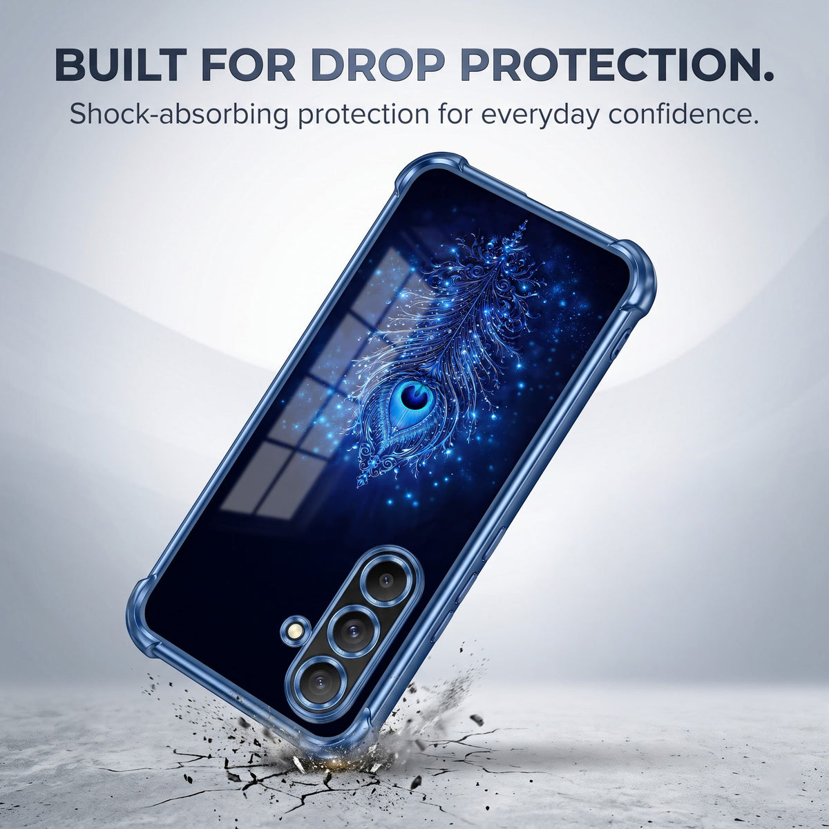 Samsung Galaxy A36 5G Premium Peacock Feather Airbags Printed Back Case