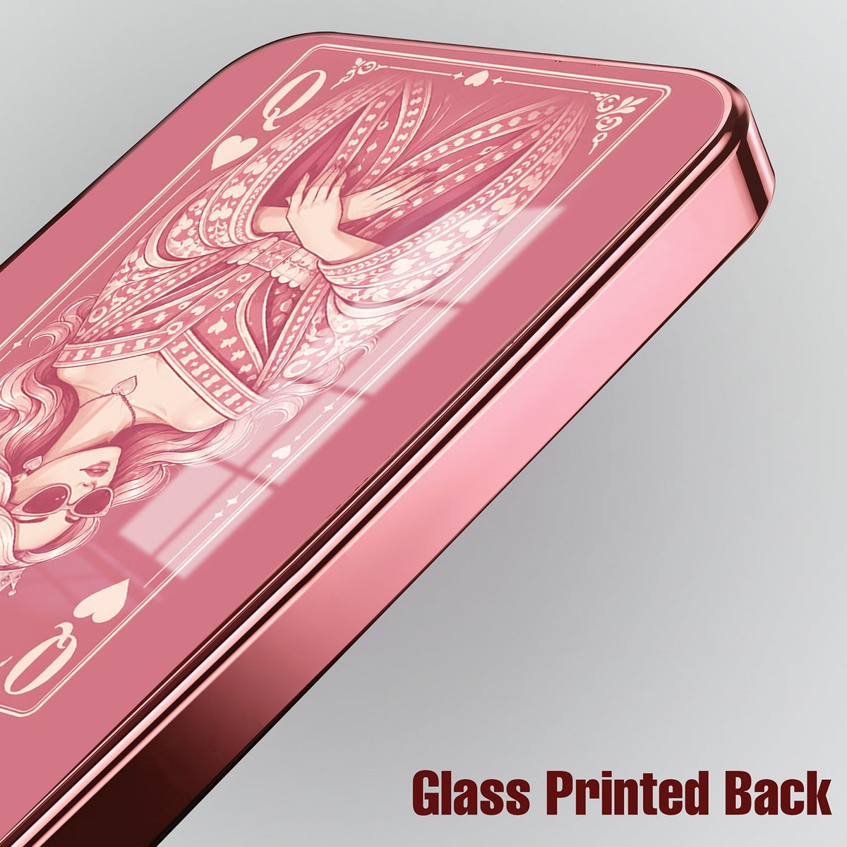 Vivo V40 Pro 5G Luxury Royal Queen Pink Electroplated Glass Phone Back Case