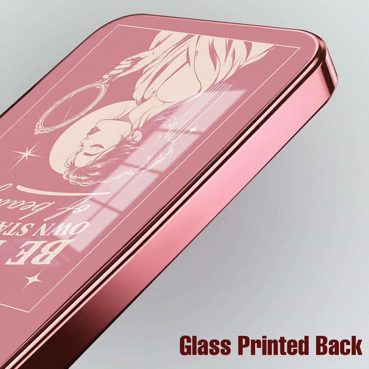 Vivo V70 5G Luxury Aesthetic Girl Pink Electroplated Glass Phone Back Case