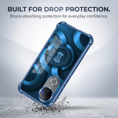 Vivo V50 5G Blue Emblem Airbags Printed Back Case
