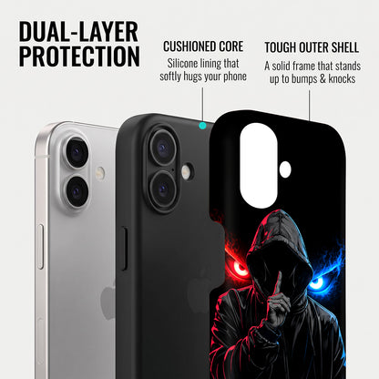 iPhone 16 5G Hooded Shadow Demon Protective Case