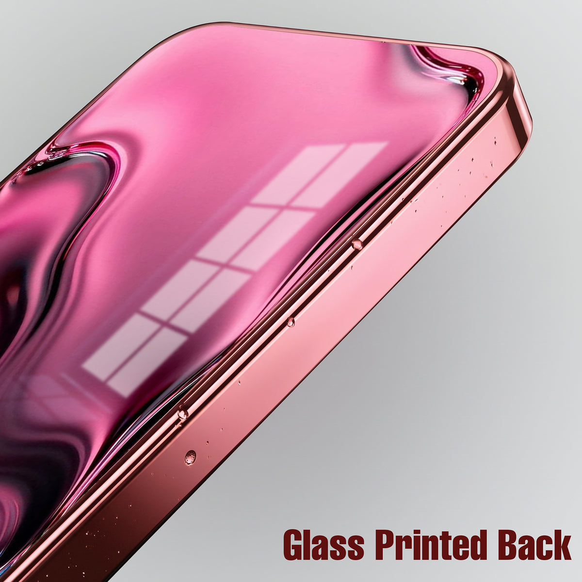 Redmi Note 15 Pro+ 5G Liquid Wave Pink Electroplated Glass Phone Back Case