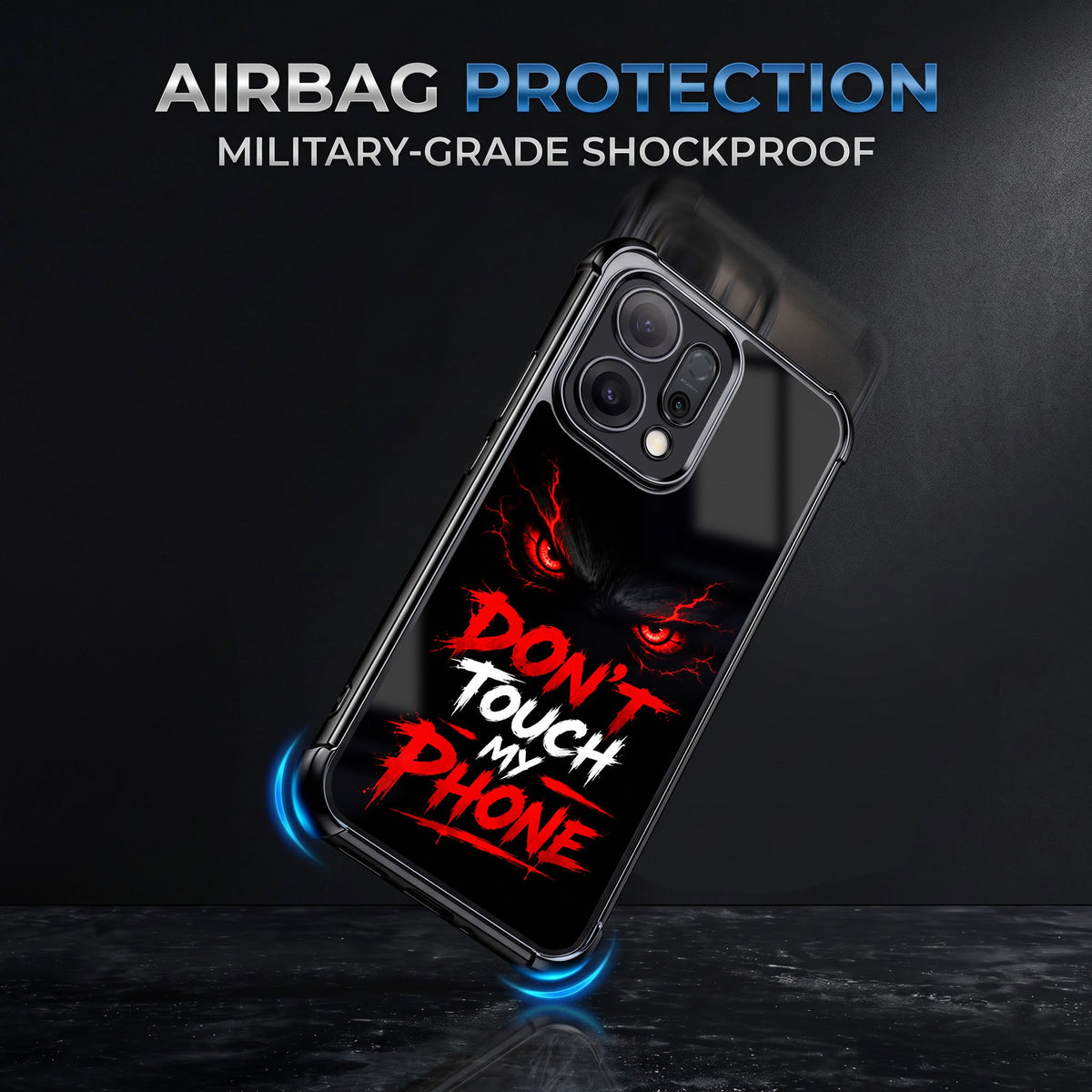 Oppo Reno 14 5G Don't Touch My Phone Airbags Printed Back Case