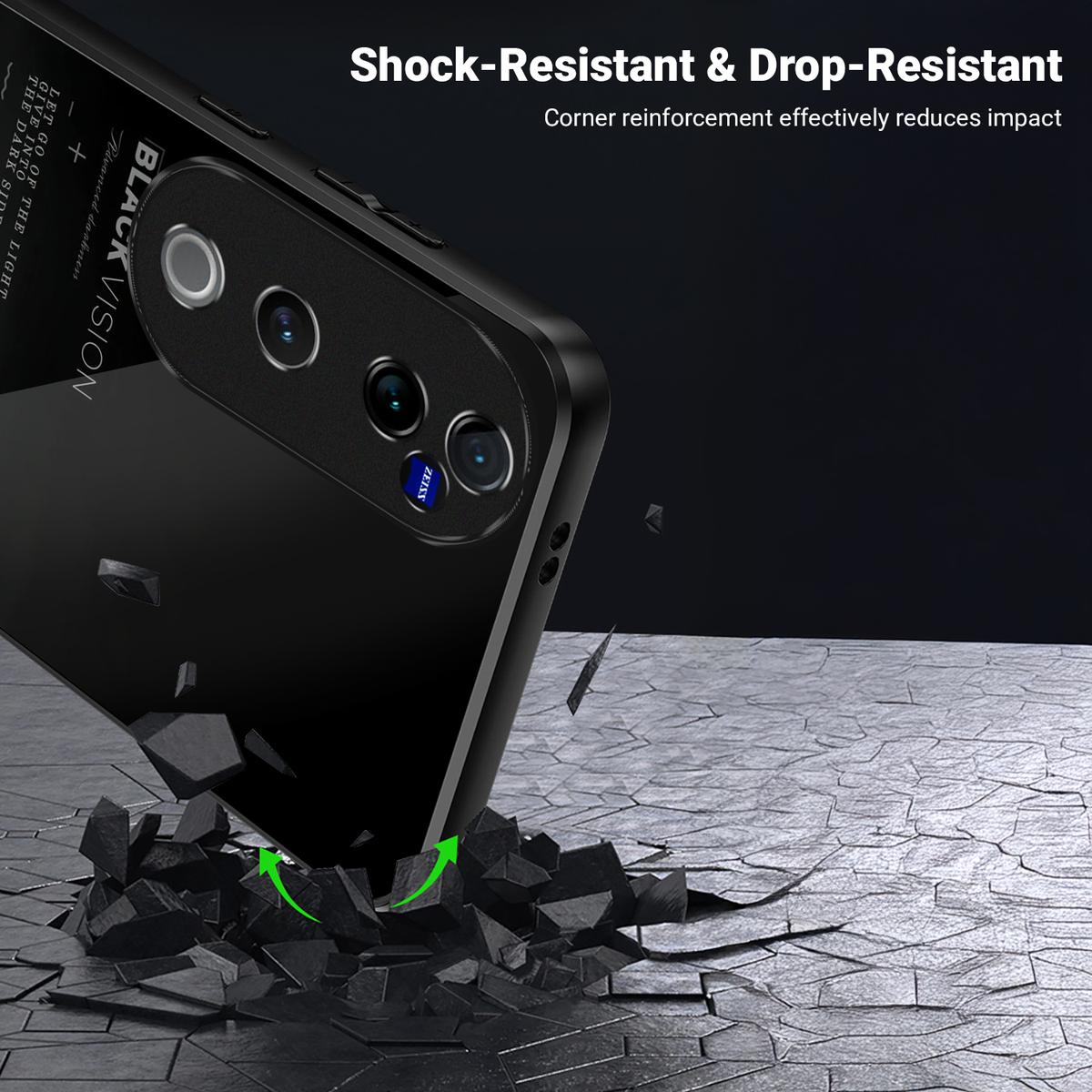 Vivo V40 Pro 5G Premium Acrylic Shockproof Glass Back Case (Tower)