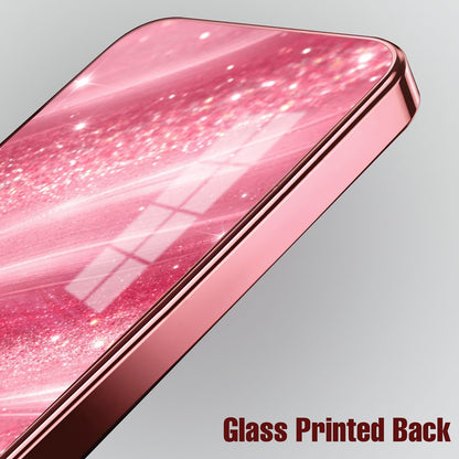 Samsung Galaxy A36 5G Luxury Glitter Wave Pink Electroplated Glass Phone Back Case