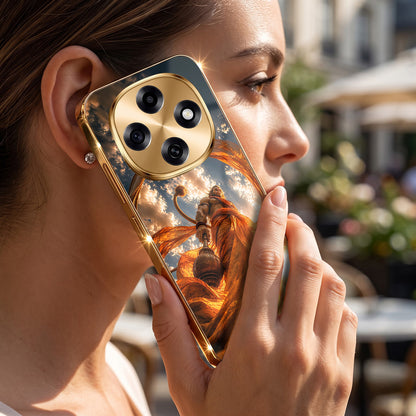 OPPO F31 Pro 5G Divine Hanuman Gold Electroplated Glass Phone Back Case