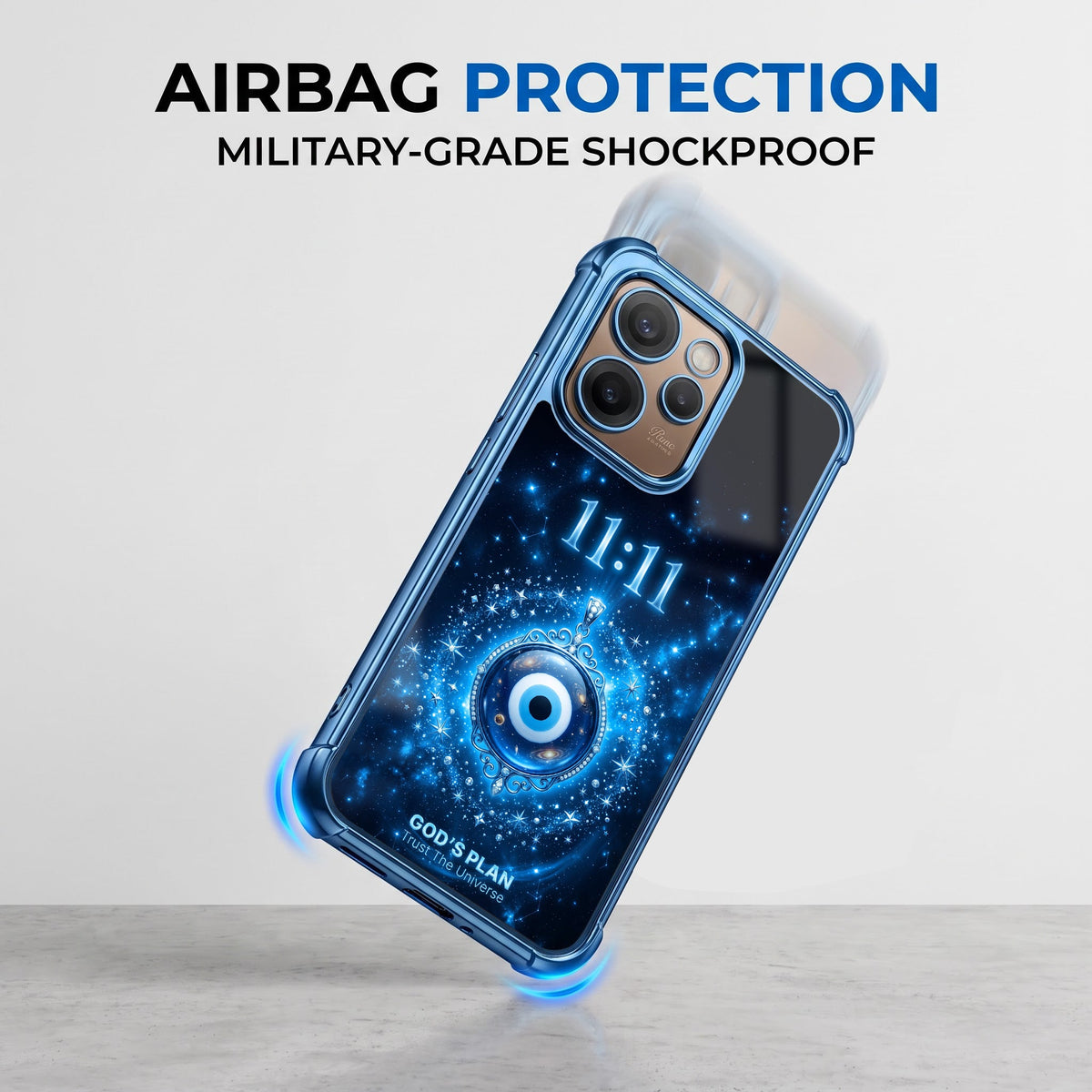 Oppo Reno 15 Pro Mini 5G Premium God’s Plan Evil Eye Airbags Printed Back Case