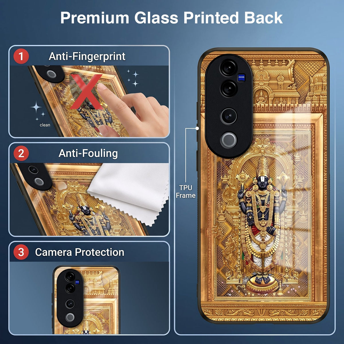 Vivo V40 Pro 5G Premium Heritage Acrylic Glass Back Case