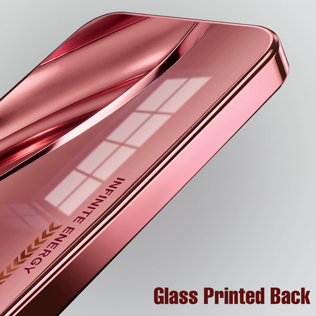 Oppo K14 5G Luxury Infinity Energy Pink Electroplated Glass Phone Back Case