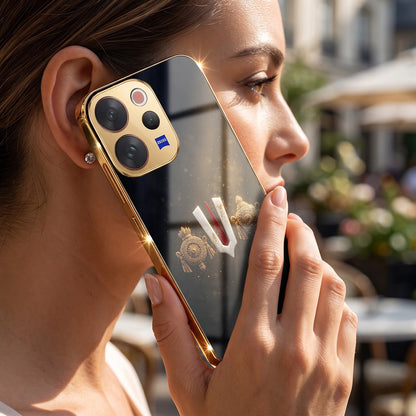 Vivo V70 5G Royal Heritage Edition Gold Electroplated Glass Phone Back Case