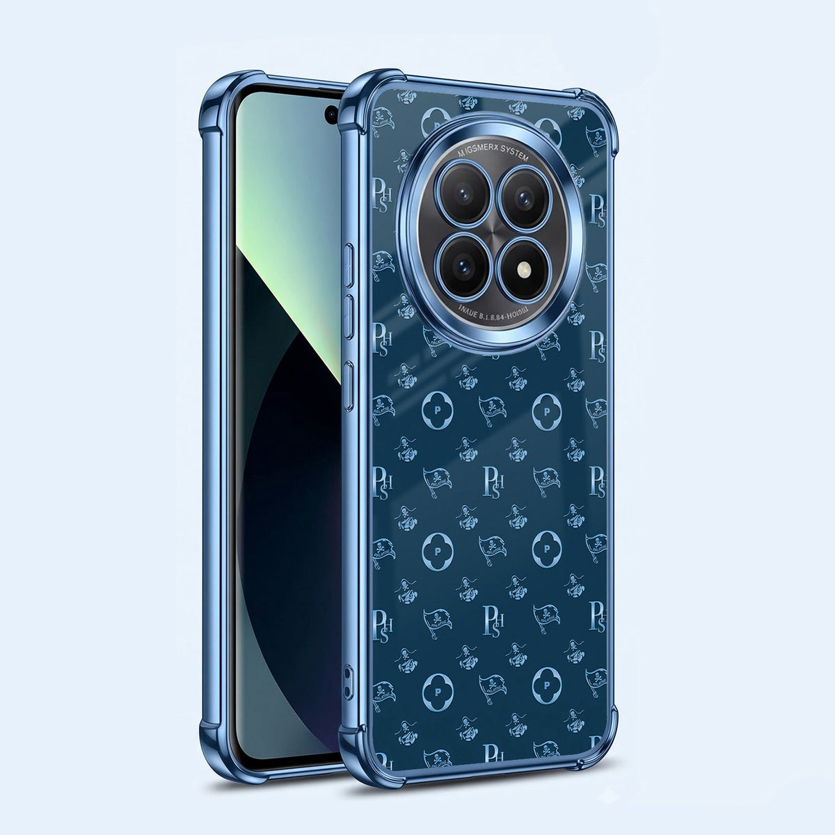 Oppo F29 5G Luxury Monogram Blue Airbags Printed Back Case
