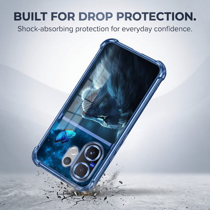 Vivo V60 5G Mystic Lion Butterfly Dual-Tone Transparent Airbags Case