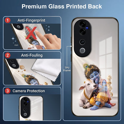 Vivo V40 Pro 5G Bal Krishna Blessings Acrylic Glass Back Case