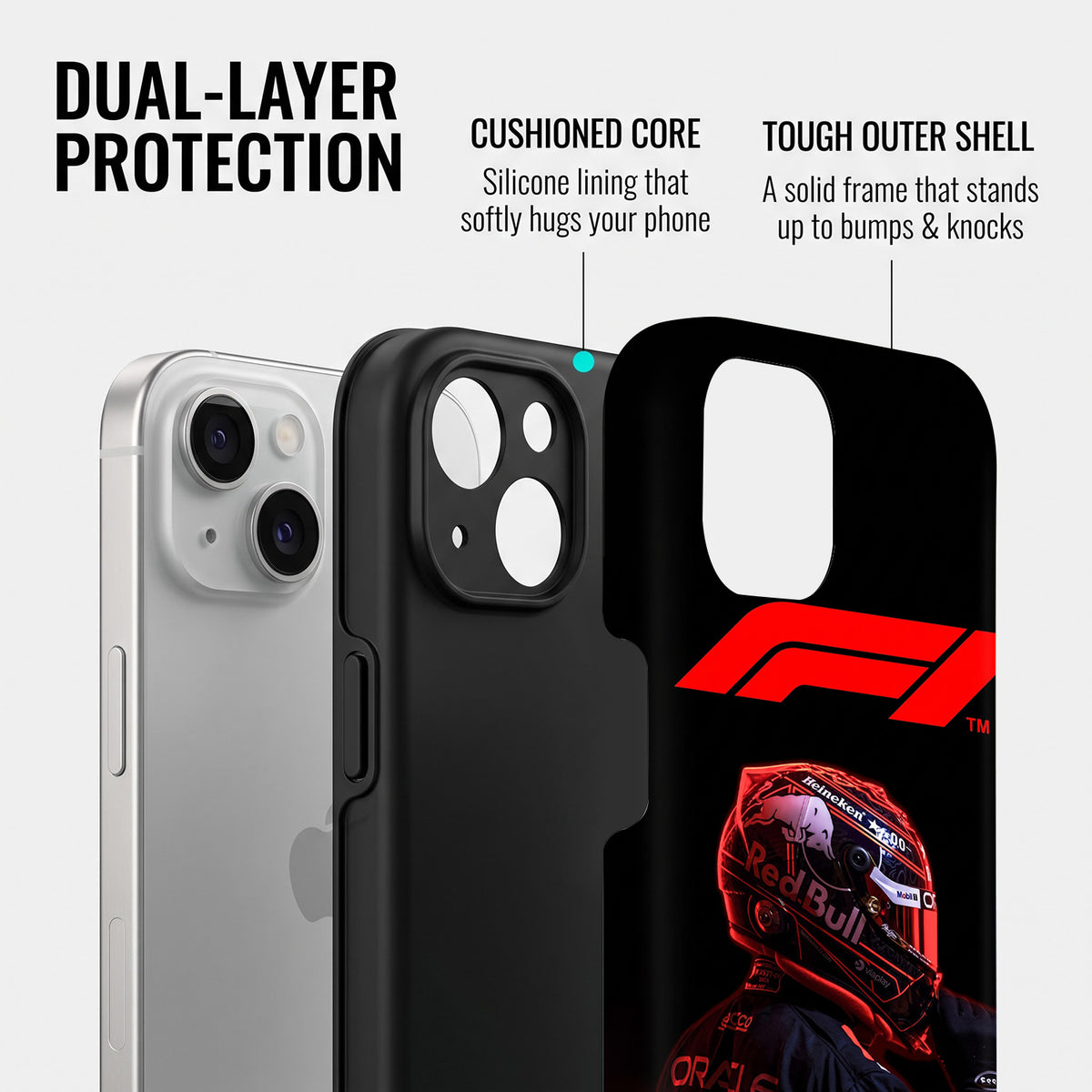 iPhone 15 5G F1 Racing Car Driver Protective Case