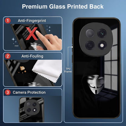 Oppo F29 Pro 5G Premium Acrylic Shockproof Glass Back Case (Dark Hacker)