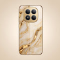 Redmi Note 15 Pro+ 5G Marvel Texture Gold Electroplated Glass Phone Back Case