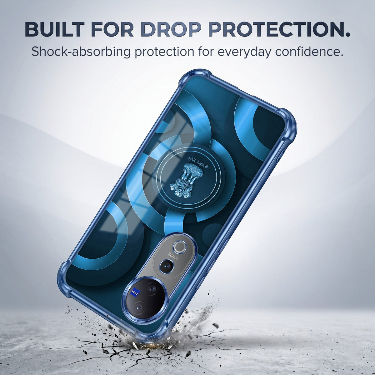 Vivo V40 Pro 5G Blue Emblem Airbags Printed Back Case