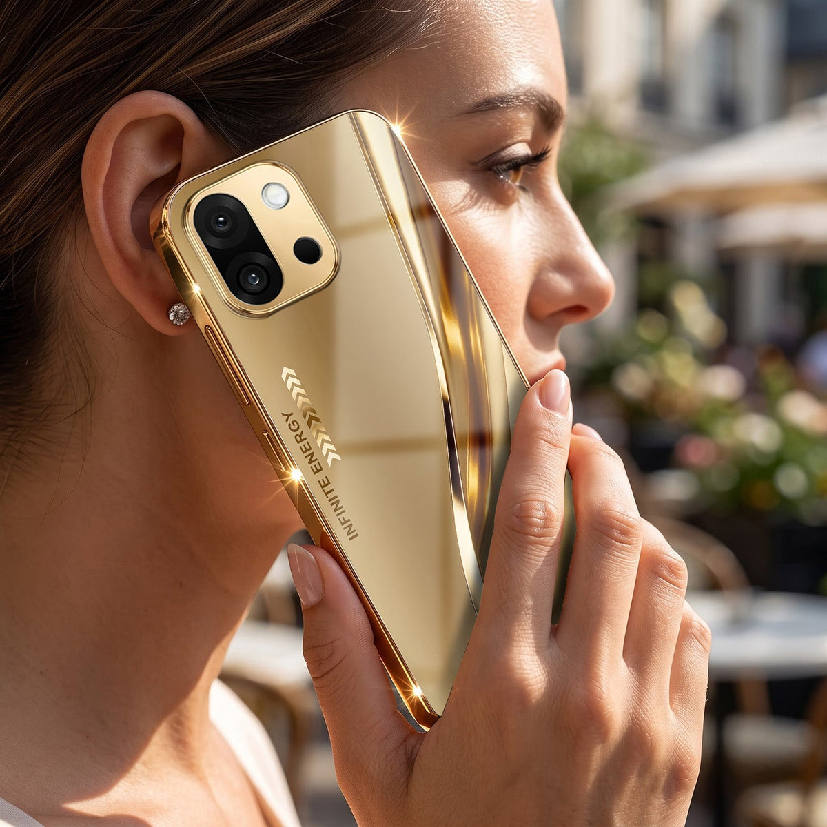 OnePlus 13s 5G Luxury Infinity Energy Gold Electroplated Glass Phone Case