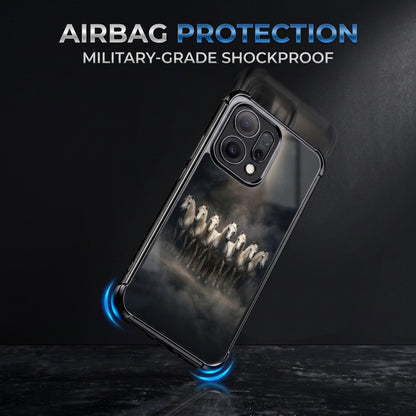 Oppo Reno 14 5G Running Horses Airbags Printed Back Case