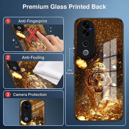 Vivo V40 Pro 5G Luxury Tiger Acrylic Glass Back Case
