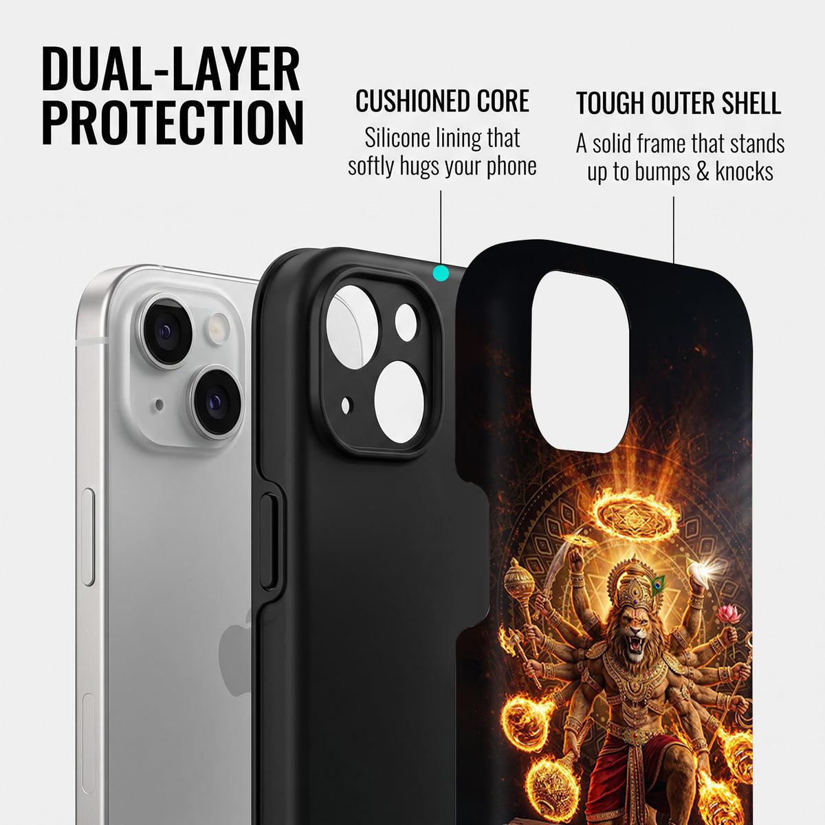 iPhone 15 5G Lord Narasimha Protective Case