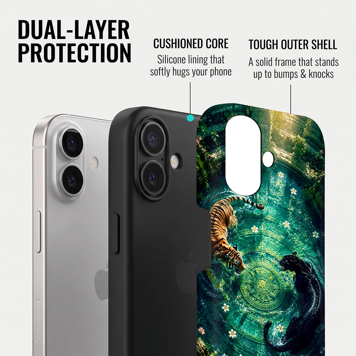 iPhone 16 5G Tiger & Panther Mystic Protective Case