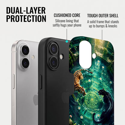 iPhone 16 5G Tiger & Panther Mystic Protective Case