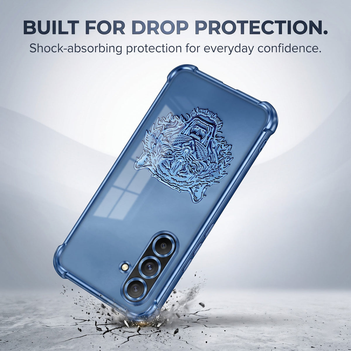 Samsung Galaxy A36 5G Tiger Face Blue Airbags Printed Back Case