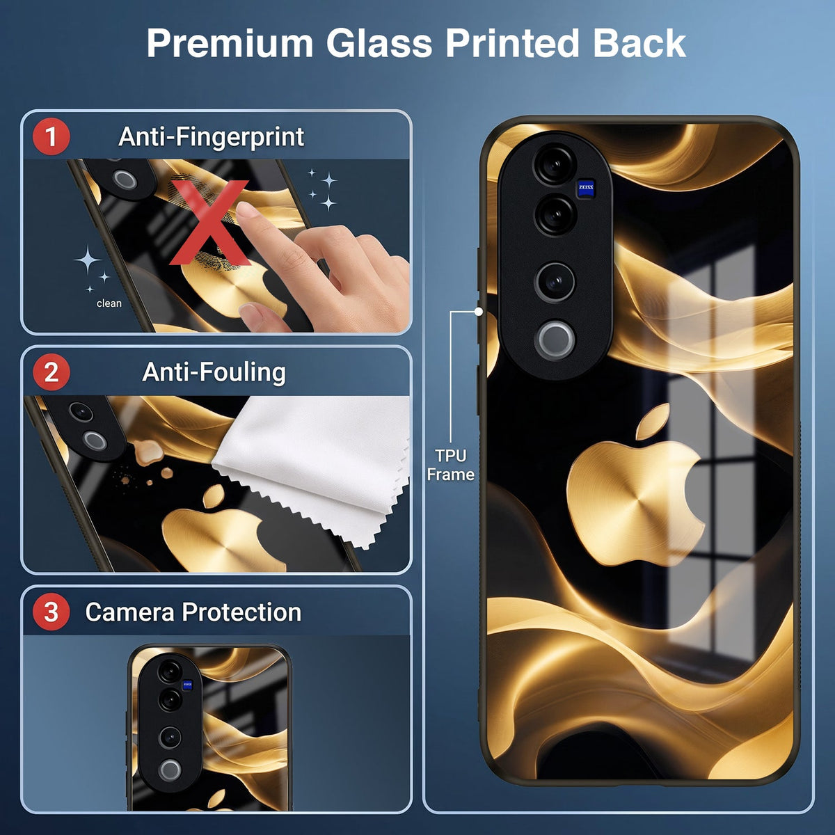 Vivo V40 Pro 5G Luxury Wave Acrylic Glass Back Case