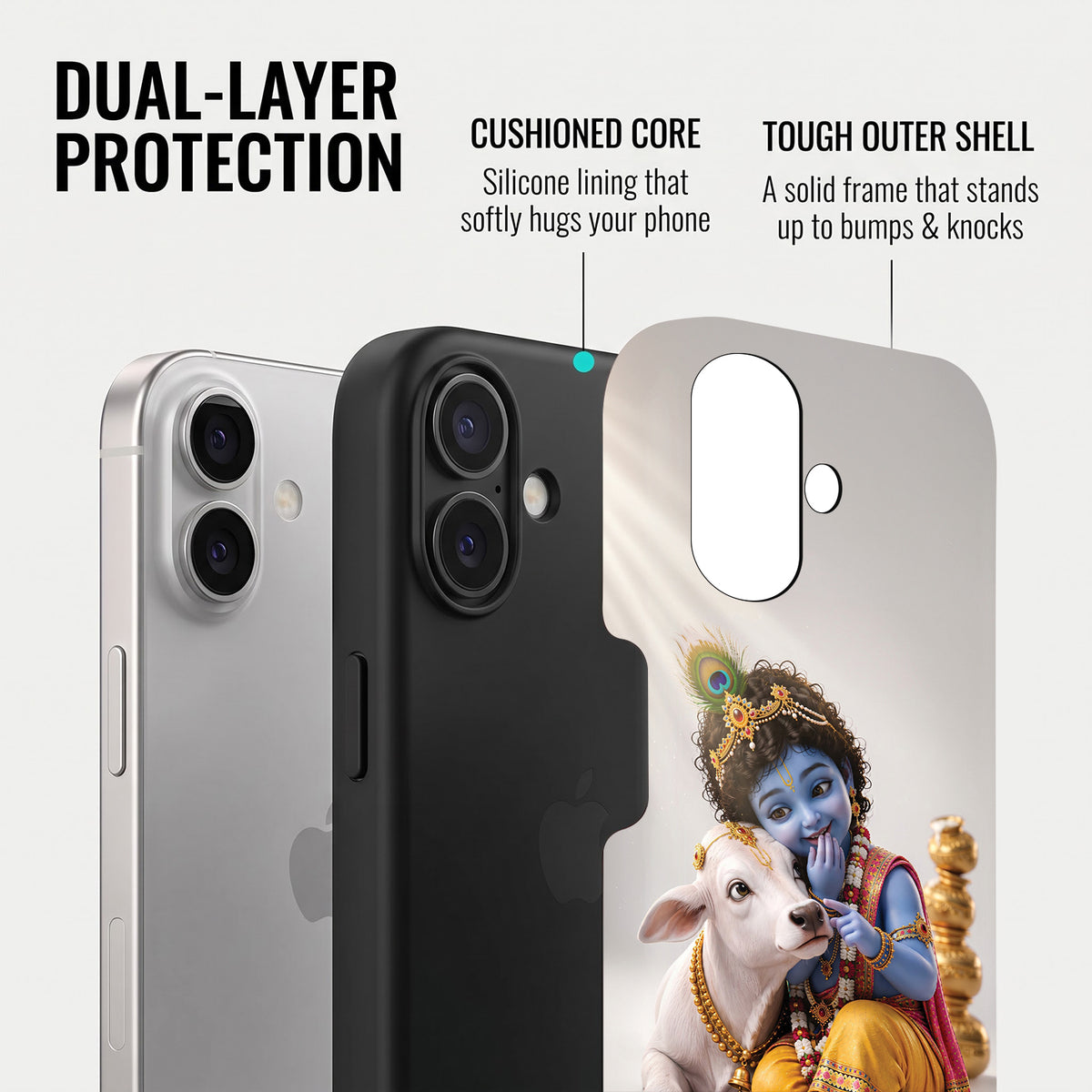 iPhone 16 5G Bal Krishna Blessings Protective Case