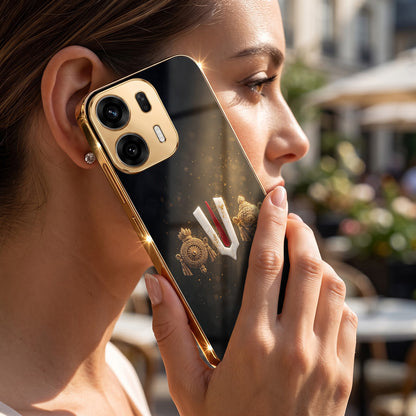 Oppo K14 Plus 5G Royal Heritage Edition Gold Electroplated Glass Phone Back Case