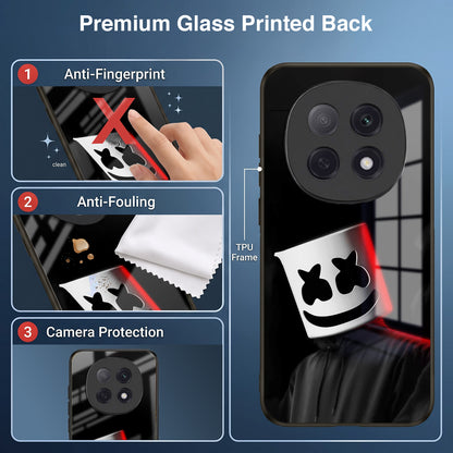 Oppo F29 Pro 5G Premium Acrylic Shockproof Glass Back Case (Mask Dark)