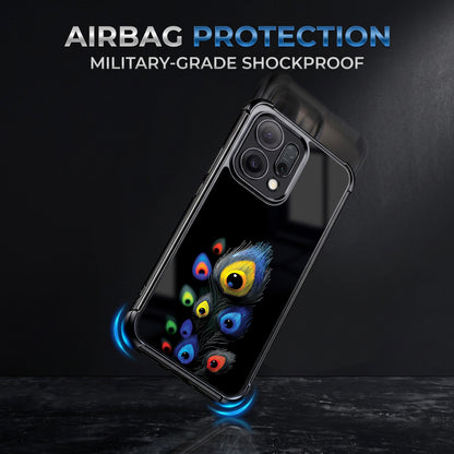 Oppo Reno 14 5G Multi-Feather Peacock Airbags Printed Back Case