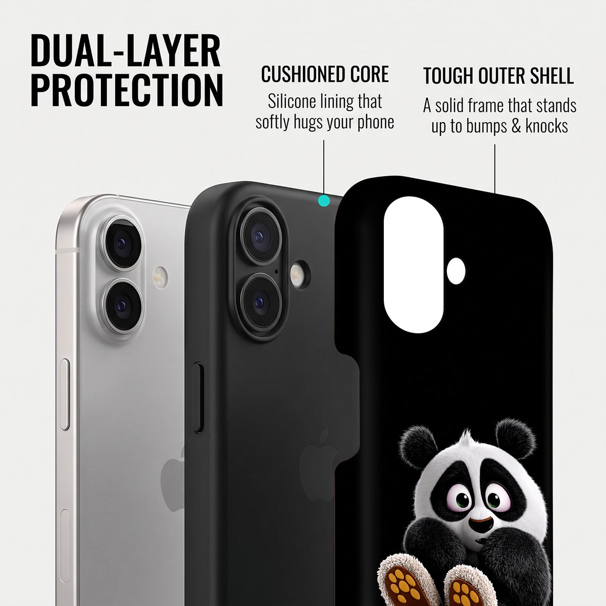 iPhone 16 5G Cute Panda Protective Case