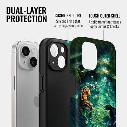 iPhone 15 5G Tiger & Panther Mystic Protective Case