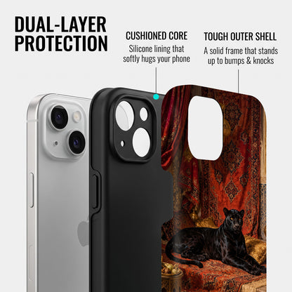 iPhone 15 5G Royal Black Panther Protective Case